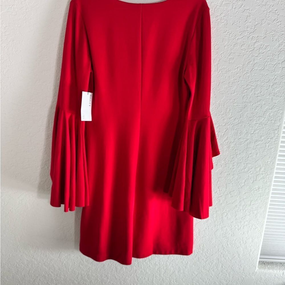 Bailey 44 Elegant Red Bell Sleeve Dress NWT - Picture 4 of 14